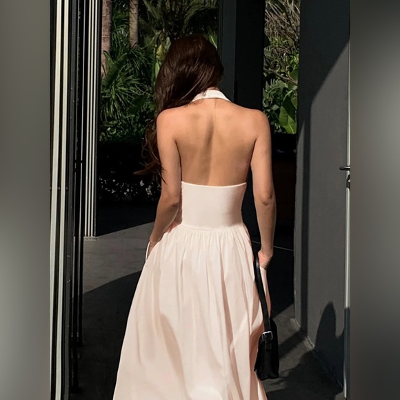 Commense Cream Halter Maxi Dress - Picture 9 of 9